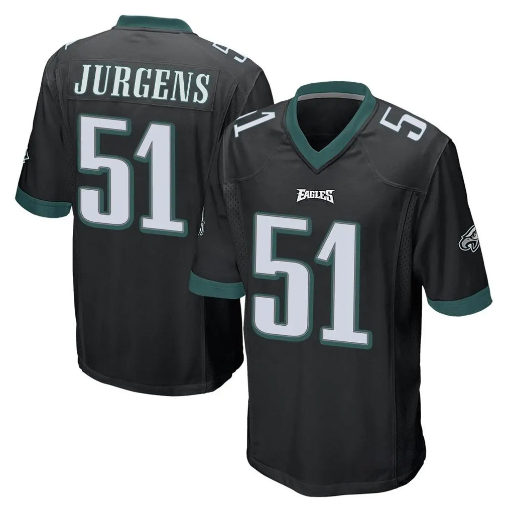 CAdoa P.Eagles #51 Cam Jurgens Player Black Home Game Stitched Jerseys