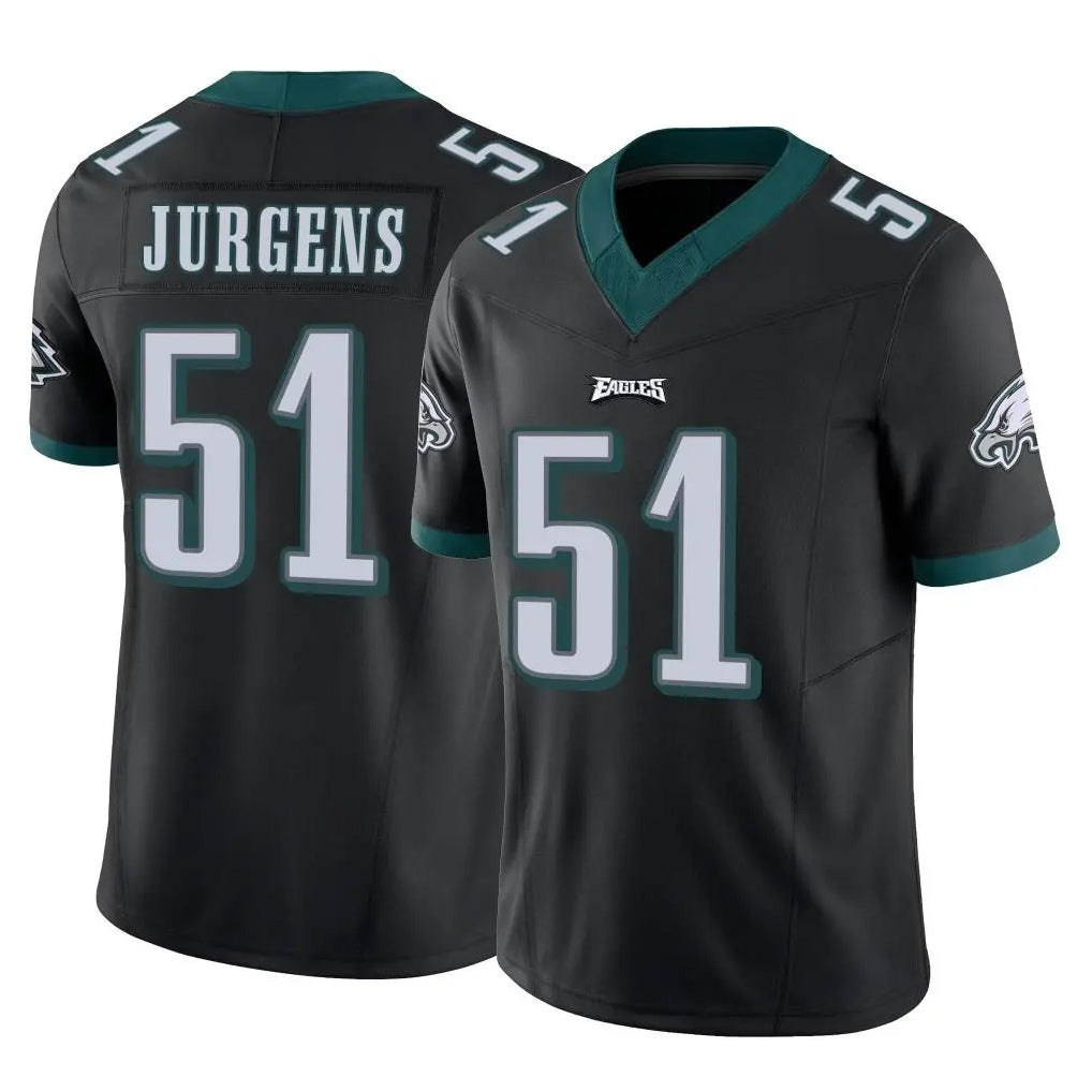 CAdoa P.Eagles #51 Cam Jurgens Player Black Limited Vapor F.U.S.E. Home Game Stitched Jerseys