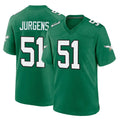 CAdoa P.Eagles #51 Cam Jurgens Player Green Kelly Alternate Home Game Stitched Jerseys
