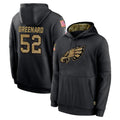 CAdoa P.Eagles #52 Jonathan Greenard Player Black Salute to Service Hoodies Limited Game Stitched Jerseys