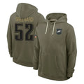 CAdoa P.Eagles #52 Jonathan Greenard Player Olive Salute to Service Pullover Hoodies Limited Stitched Jerseys