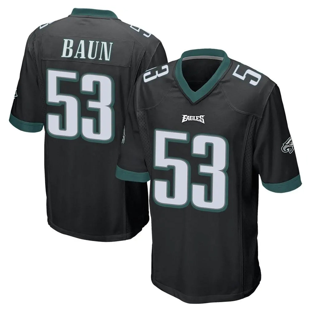CAdoa P.Eagles #53 Zack Baun Player Black Home Game Stitched Jerseys