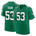 CAdoa P.Eagles #53 Zack Baun Player Green Kelly Alternate Home Game Stitched Jerseys