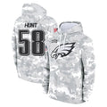 CAdoa P.Eagles #58 Jalyx Hunt Player Arctic Camo Salute to Service Pullover Hoodies Limited Game Stitched Jerseys
