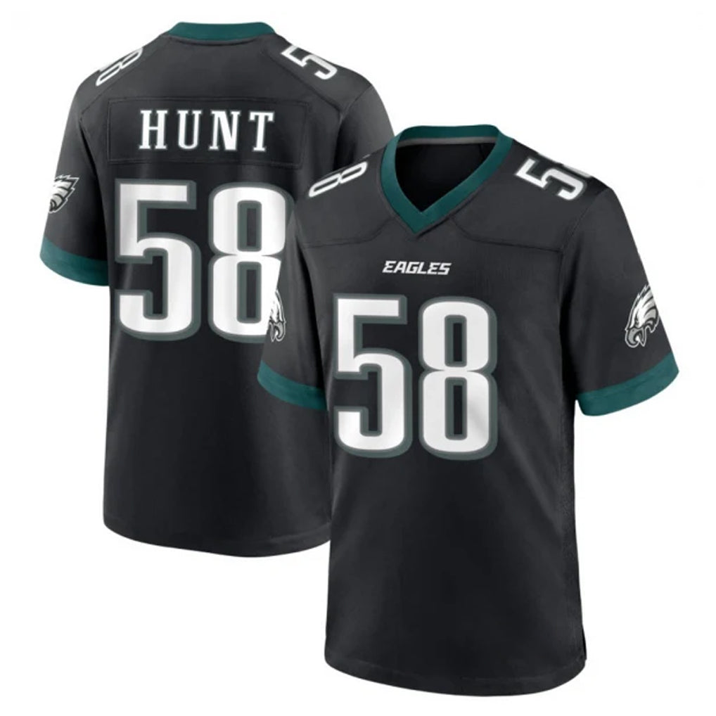 CAdoa P.Eagles #58 Jalyx Hunt Player Black Game Home Stitched Jerseys
