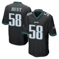 CAdoa P.Eagles #58 Jalyx Hunt Player Black Home Game Stitched Jerseys