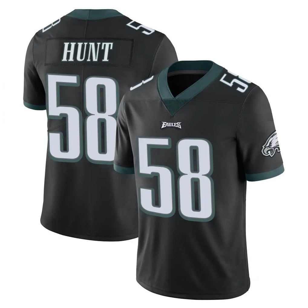 CAdoa P.Eagles #58 Jalyx Hunt Player Black Limited Vapor Untouchable Home Game Stitched Jerseys