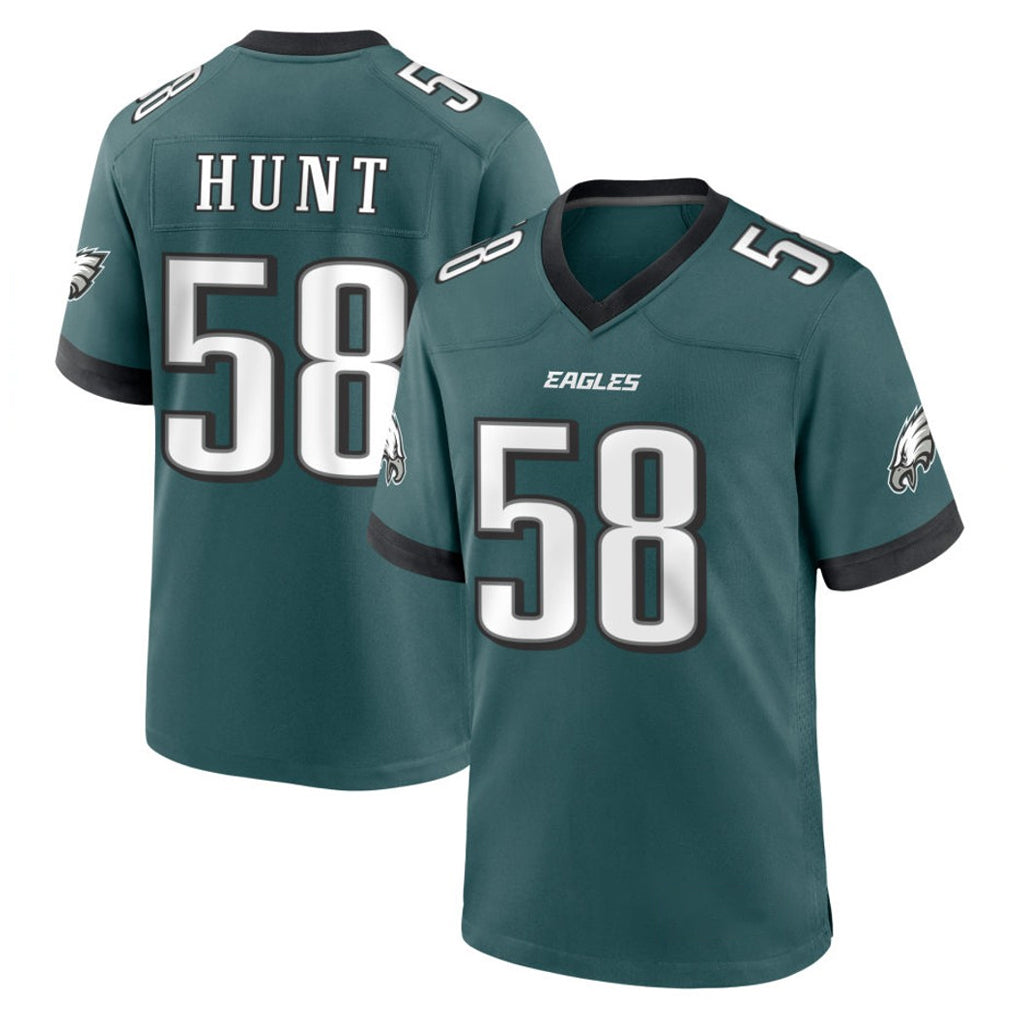 CAdoa P.Eagles #58 Jalyx Hunt Player Green Home Game Stitched Jerseys