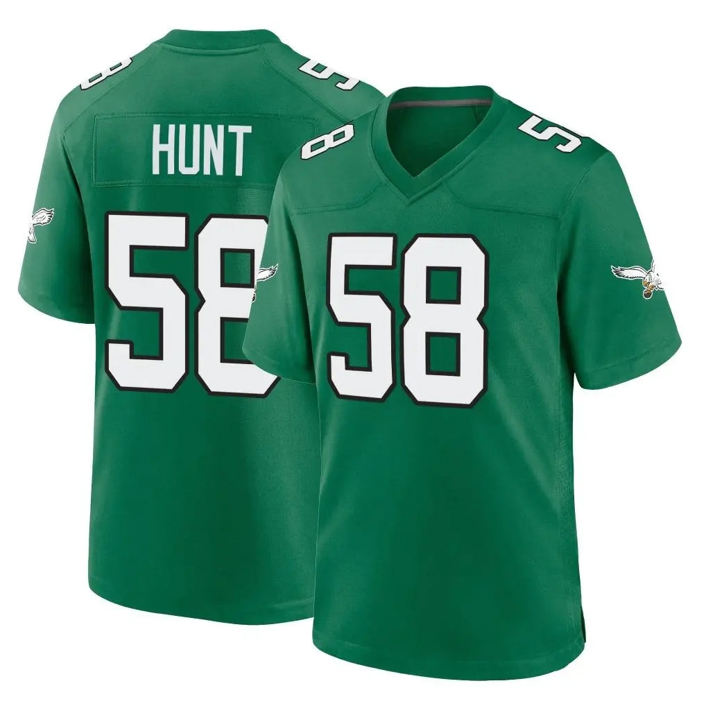 CAdoa P.Eagles #58 Jalyx Hunt Player Green Kelly Alternate Home Game Stitched Jerseys