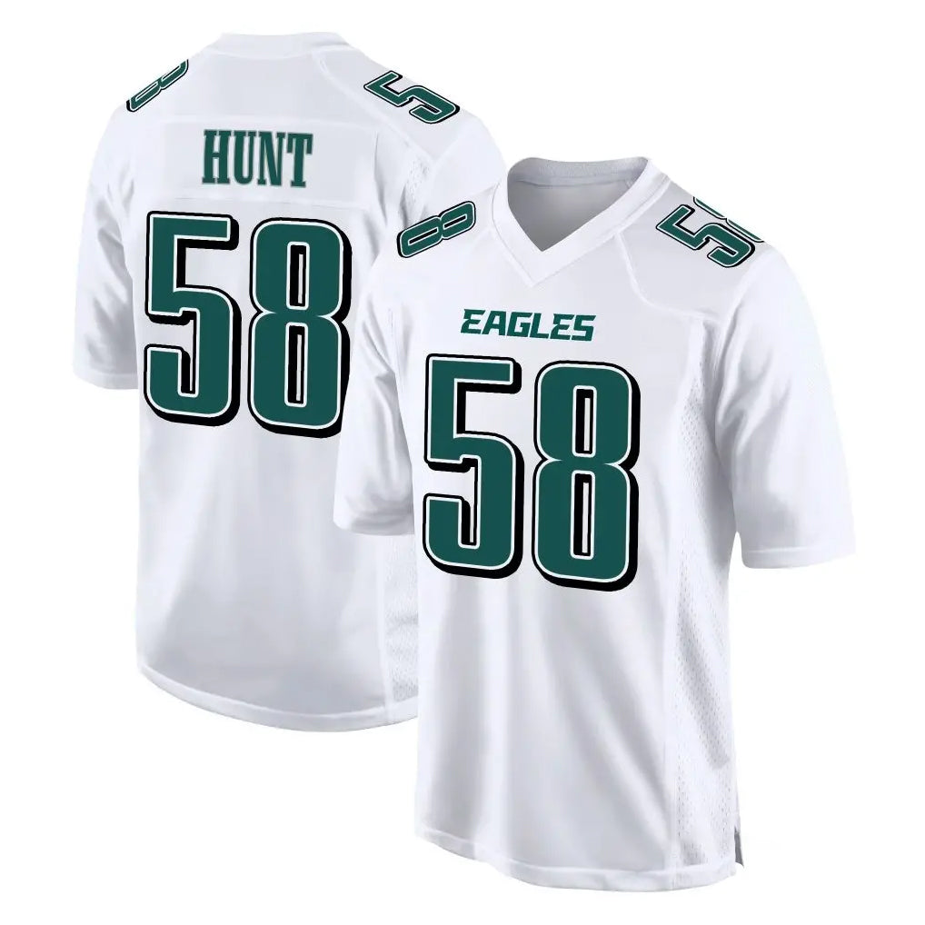 CAdoa P.Eagles #58 Jalyx Hunt Player White Tundra Fashion Home Game Stitched Jerseys