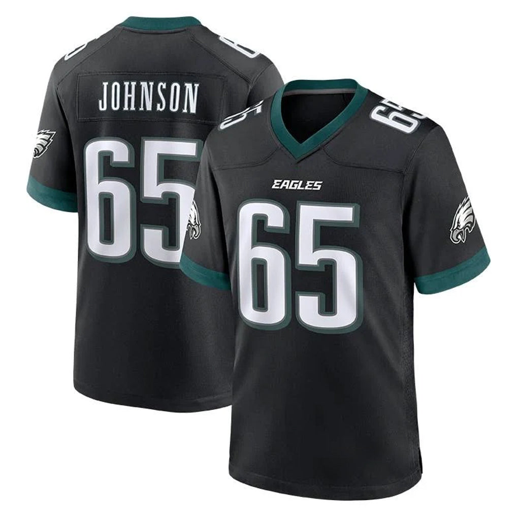 CAdoa P.Eagles #65 Lane Johnson Player Black Game Home Stitched Jerseys