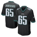 CAdoa P.Eagles #65 Lane Johnson Player Black Home Game Stitched Jerseys