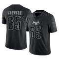 CAdoa P.Eagles #65 Lane Johnson Player Black Reflective Limited Home Game Stitched Jerseys