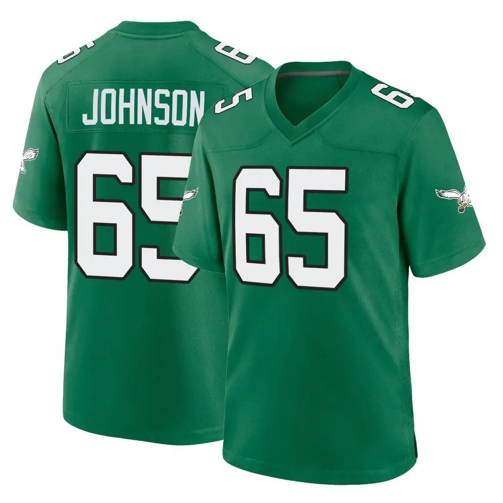 CAdoa P.Eagles #65 Lane Johnson Player Green Kelly Alternate Home Game Stitched Jerseys