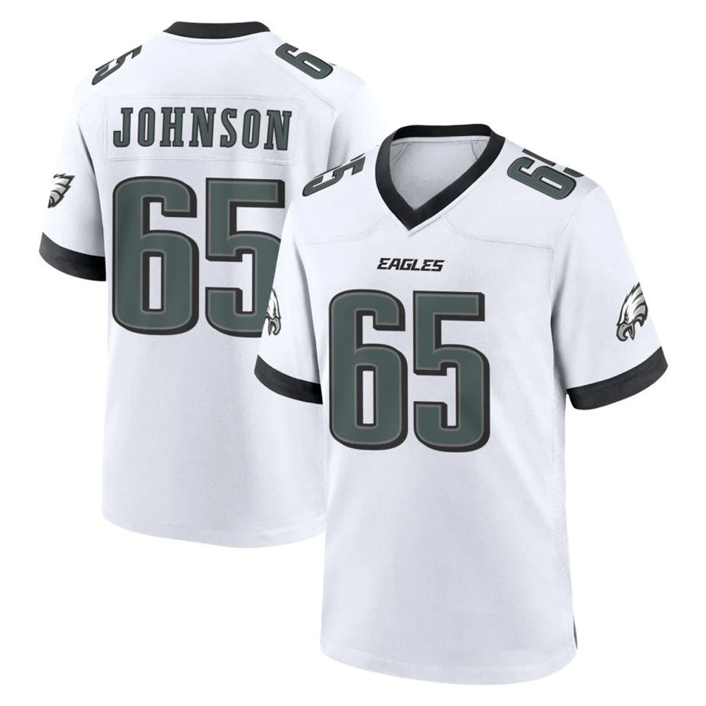 CAdoa P.Eagles #65 Lane Johnson Player White Game Home Stitched Jerseys
