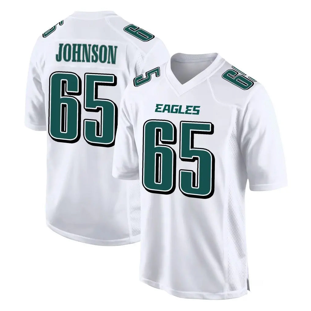 CAdoa P.Eagles #65 Lane Johnson Player White Tundra Fashion Home Game Stitched Jerseys