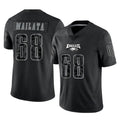 CAdoa P.Eagles #68 Jordan Mailata Player Black Reflective Limited Home Game Stitched Jerseys