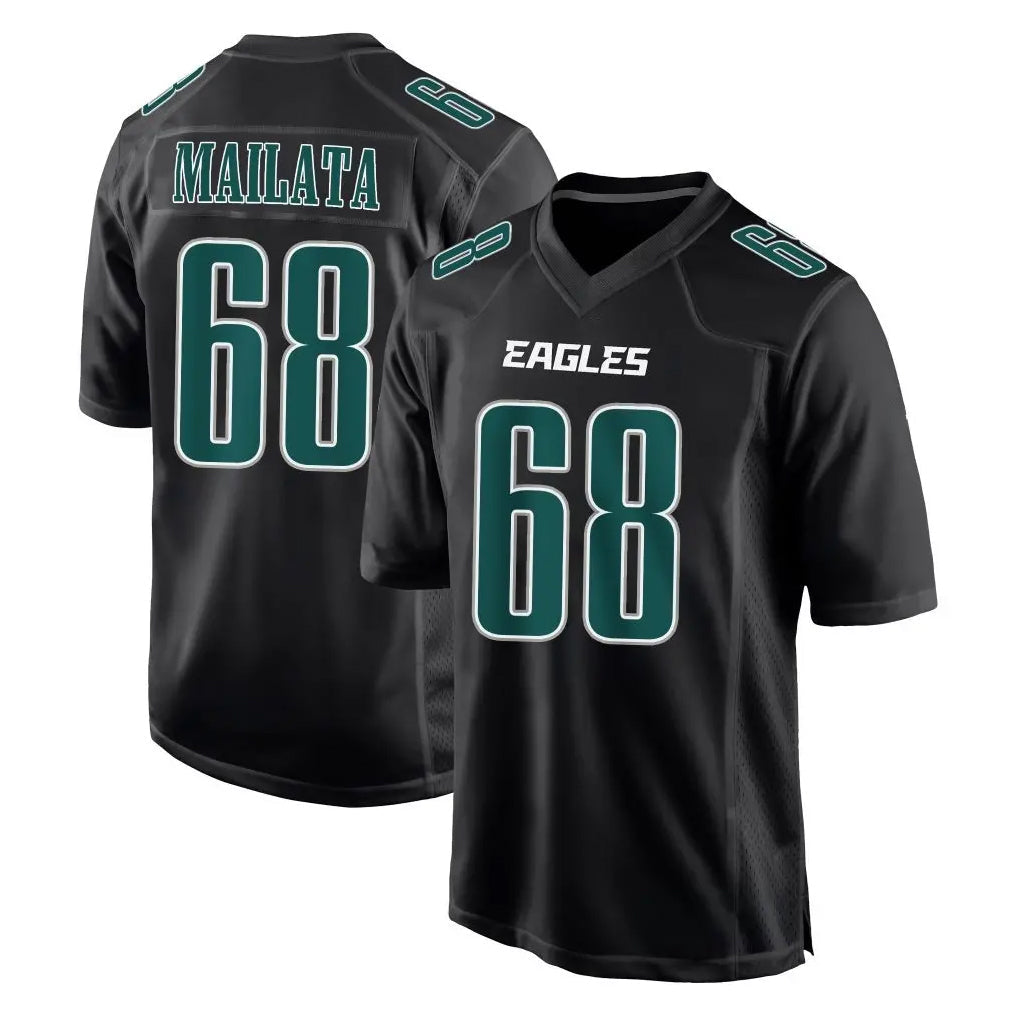 CAdoa P.Eagles #68 Jordan Mailata Player Carbon Black Fashion Home Game Stitched Jerseys