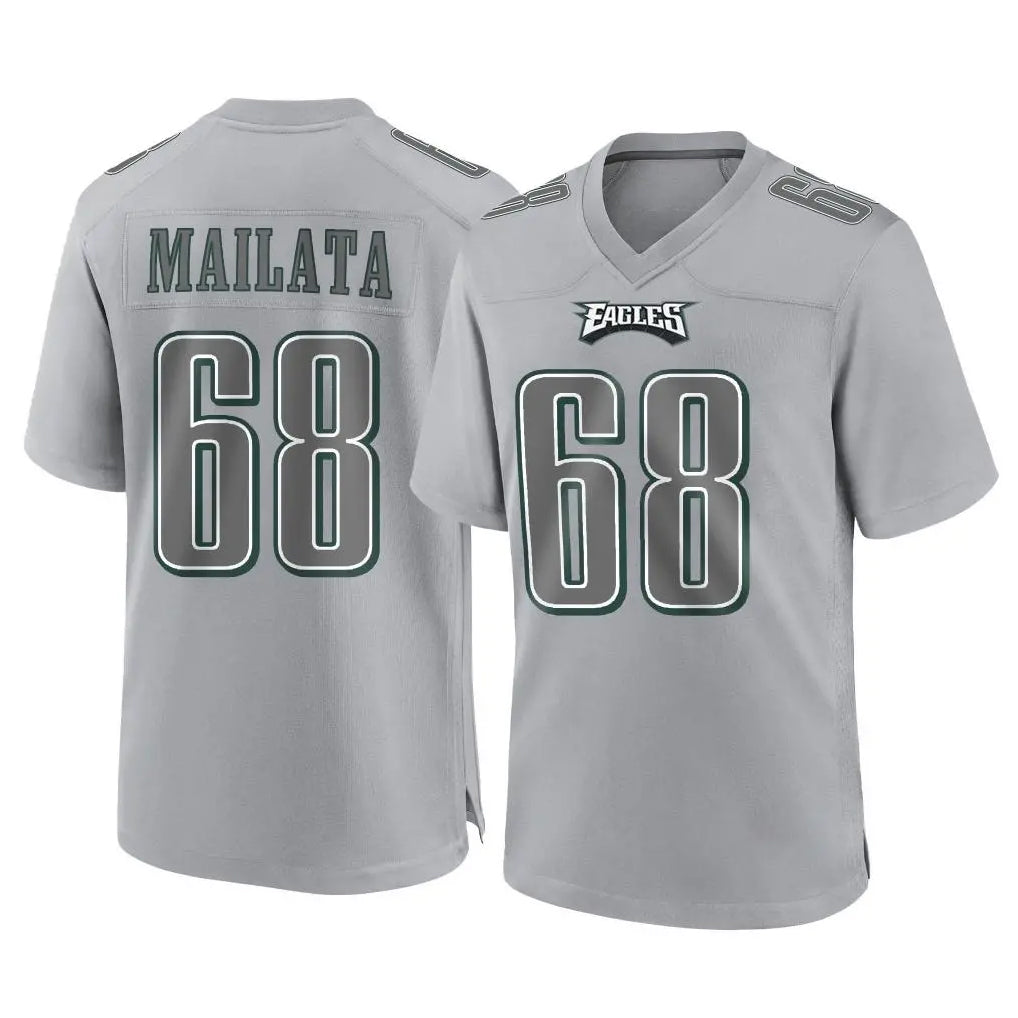CAdoa P.Eagles #68 Jordan Mailata Player Gray Atmosphere Fashion Home Game Stitched Jerseys