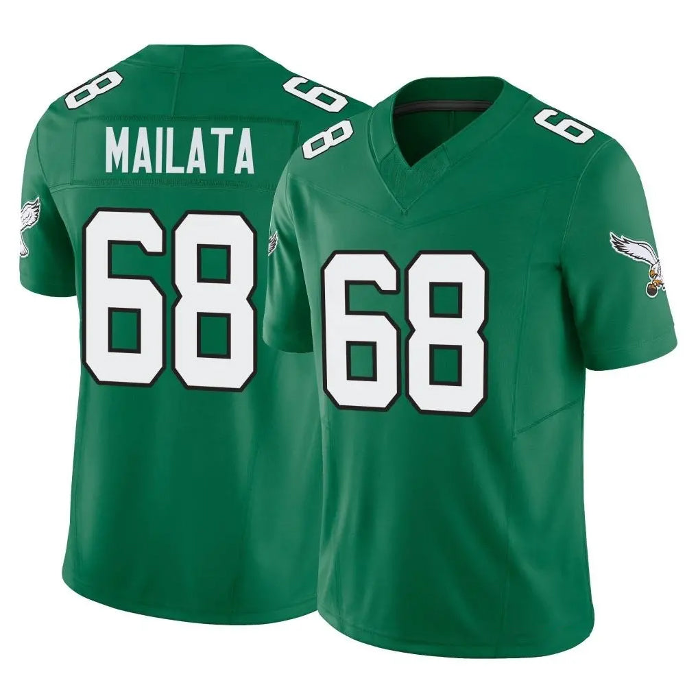 CAdoa P.Eagles #68 Jordan Mailata Player Green Kelly Alternate Vapor F.U.S.E. Home Game Stitched Jerseys