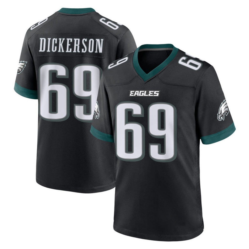 CAdoa P.Eagles #69 Landon Dickerson Player Black Game Home Stitched Jerseys