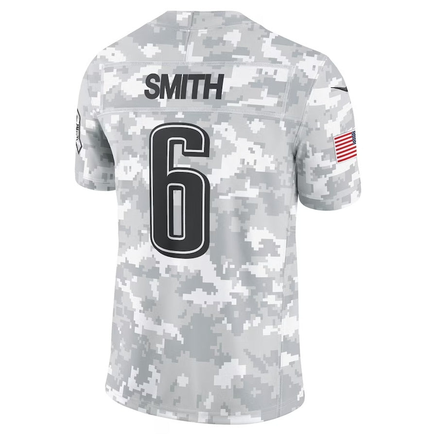 CAdoa P.Eagles #6 DeVonta Smith Arctic Camo 2024 Salute to Service Limited Stitched Jerseys
