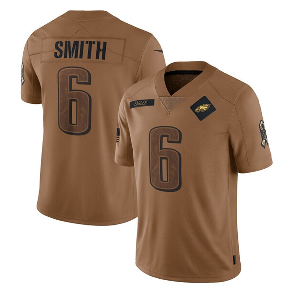 CAdoa P.Eagles #6 DeVonta Smith Player Brown Salute To Service Limited Stitched Jerseys