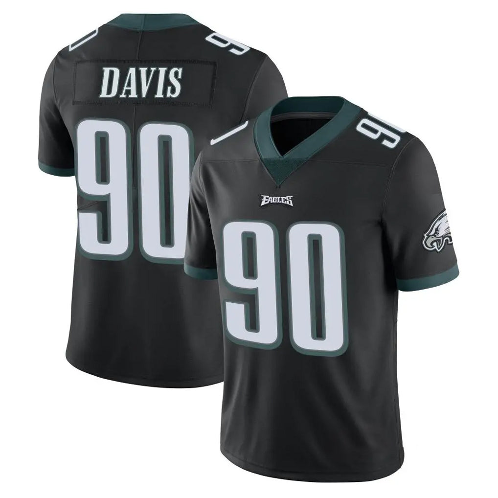 CAdoa P.Eagles #90 Jordan Davis Player Black Limited Vapor Untouchable Home Game Stitched Jerseys