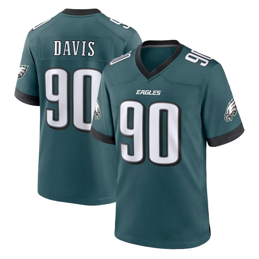 CAdoa P.Eagles #90 Jordan Davis Player Green Home Game Stitched Jerseys