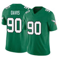 CAdoa P.Eagles #90 Jordan Davis Player Green Kelly Alternate Vapor F.U.S.E. Home Game Stitched Jerseys