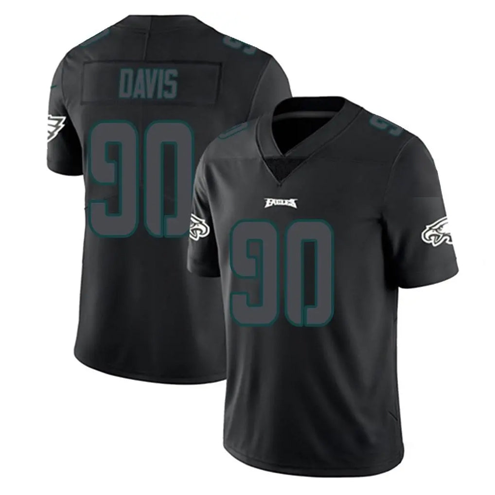 CAdoa P.Eagles #90 Jordan Davis Player Limited Black Impact Home Game Stitched Jerseys