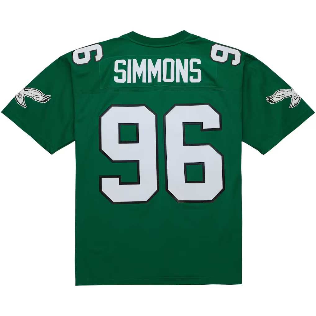 CAdoa P.Eagles #96 Clyde Simmons Mitchell & Ness Kelly Green Legacy Replica Jersey