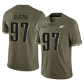 CAdoa P.Eagles #97 Moro Ojomo Player Olive Salute To Service Limited Stitched Jerseys