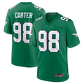 CAdoa P.Eagles #98 Jalen Carter Green Alternate Game Jersey Stitched American Stitched Jersey