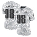 CAdoa P.Eagles #98 Jalen Carter Player Arctic Camo Salute to Service Limited Game Stitched Jerseys