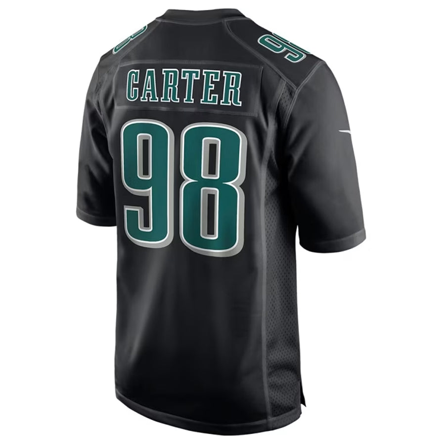 CAdoa P.Eagles #98 Jalen Carter Player Black Fashion Game Stitched Jerseys