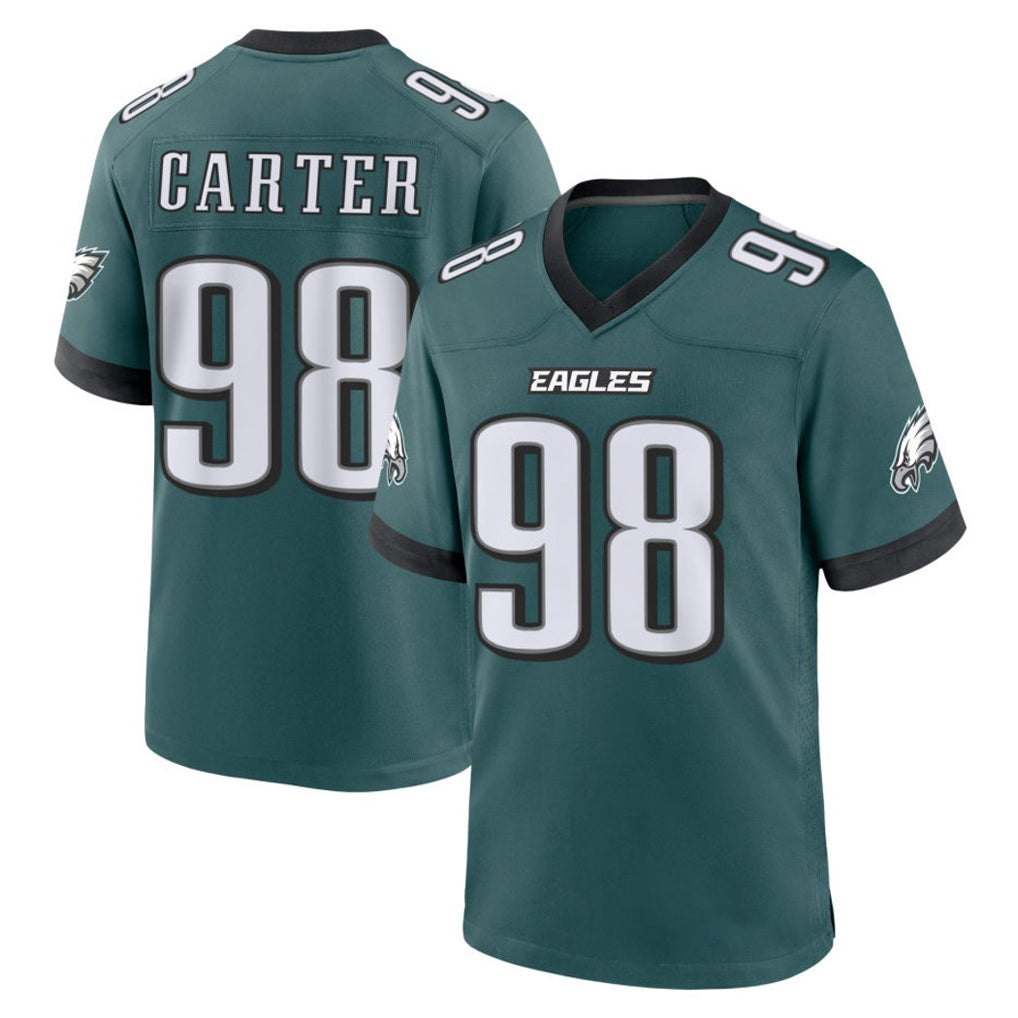 CAdoa P.Eagles #98 Jalen Carter Player Green Home Game Stitched Jerseys
