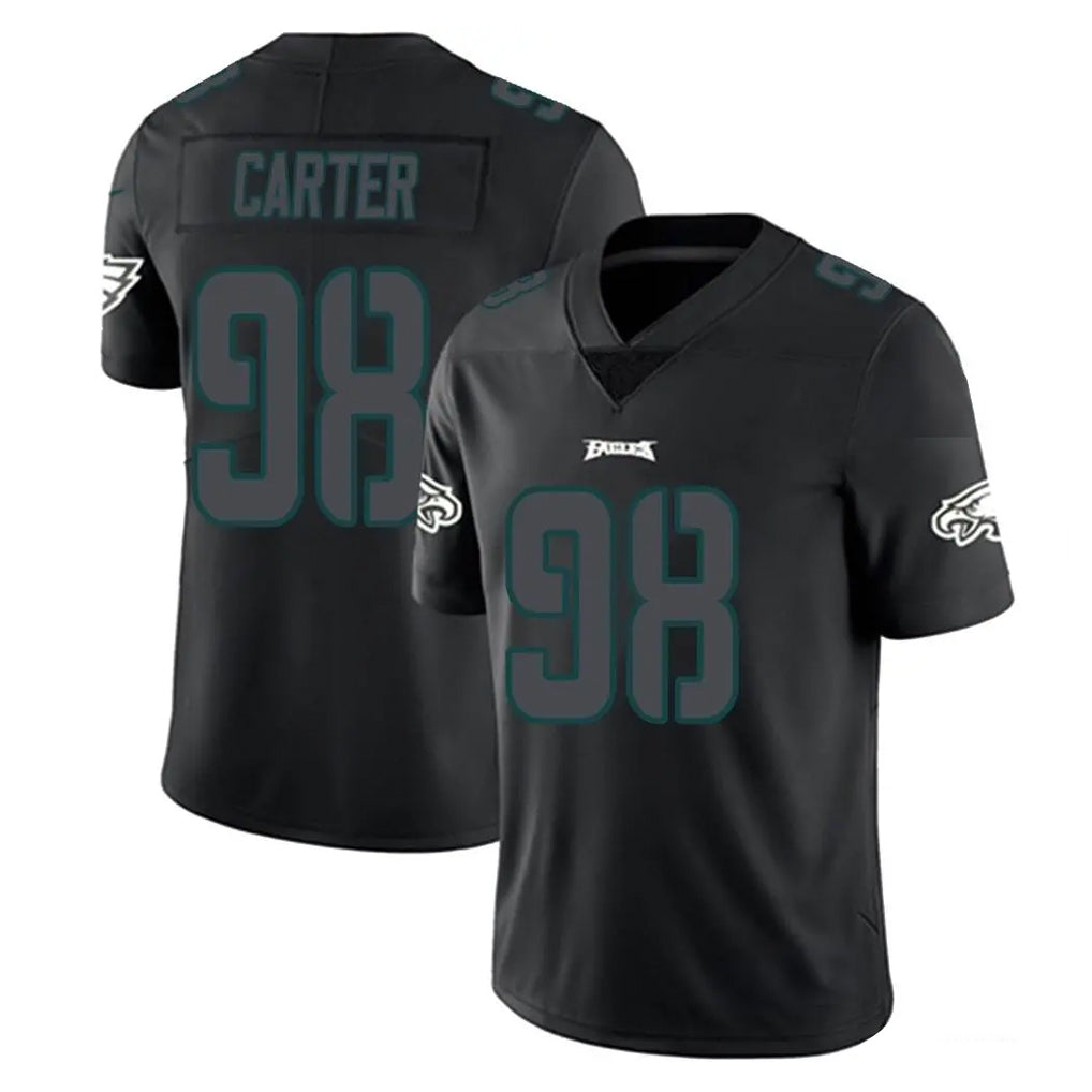 CAdoa P.Eagles #98 Jalen Carter Player Limited Black Impact Home Game Stitched Jerseys