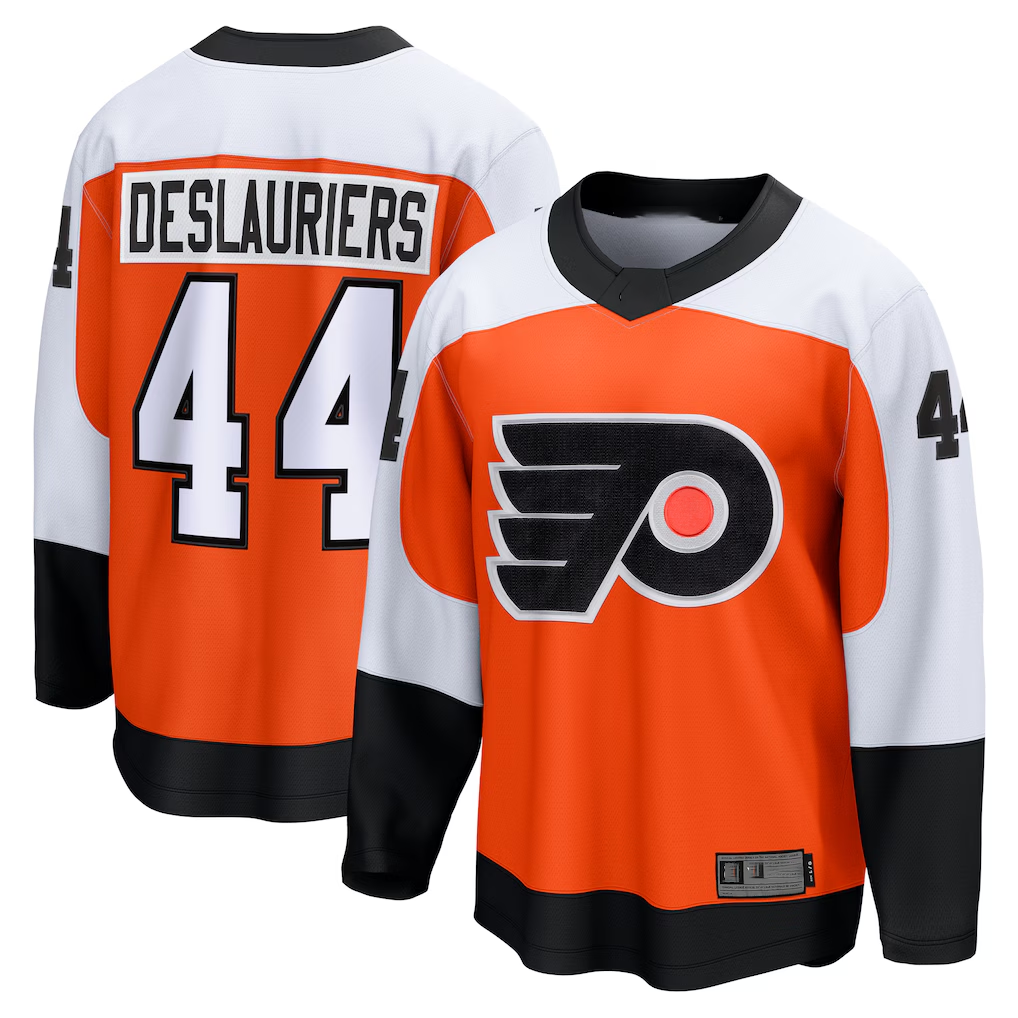 CAdoa P.Flyers #44 Nicolas Deslauriers Orange Home Premier Breakaway Player Jerseys