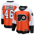 CAdoa P.Flyers #46 Trevor Zegras Orange Home Premium Jerseys