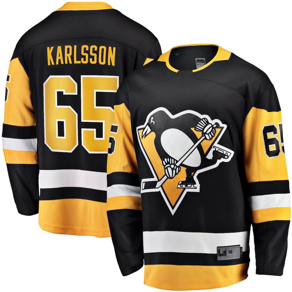 CAdoa P.Penguins #65 Erik Karlsson Black Home Breakaway Jerseys