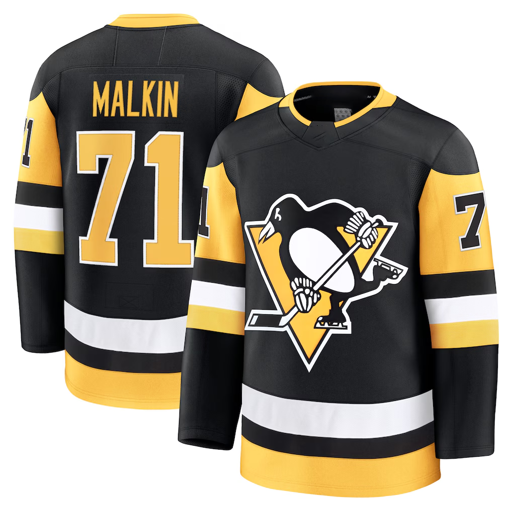 CAdoa P.Penguins #71 Evgeni Malkin Black Home Premium Jerseys