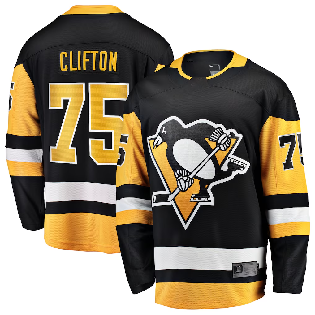 CAdoa P.Penguins #75 Connor Clifton Black Home Breakaway Jerseys