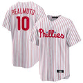 CAdoa P.Phillies #10 J.T. Realmuto Player White Home Game Stitched Jerseys