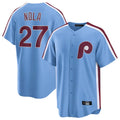 CAdoa P.Phillies #27 Aaron Nola Player Light Blue Home Game Stitched Jerseys