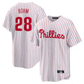 CAdoa P.Phillies #28 Alec Bohm Player White Home Game Stitched Jerseys