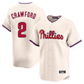 CAdoa P.Phillies #2 Justin Crawford Player Cream Home Limited Stitched Jerseys