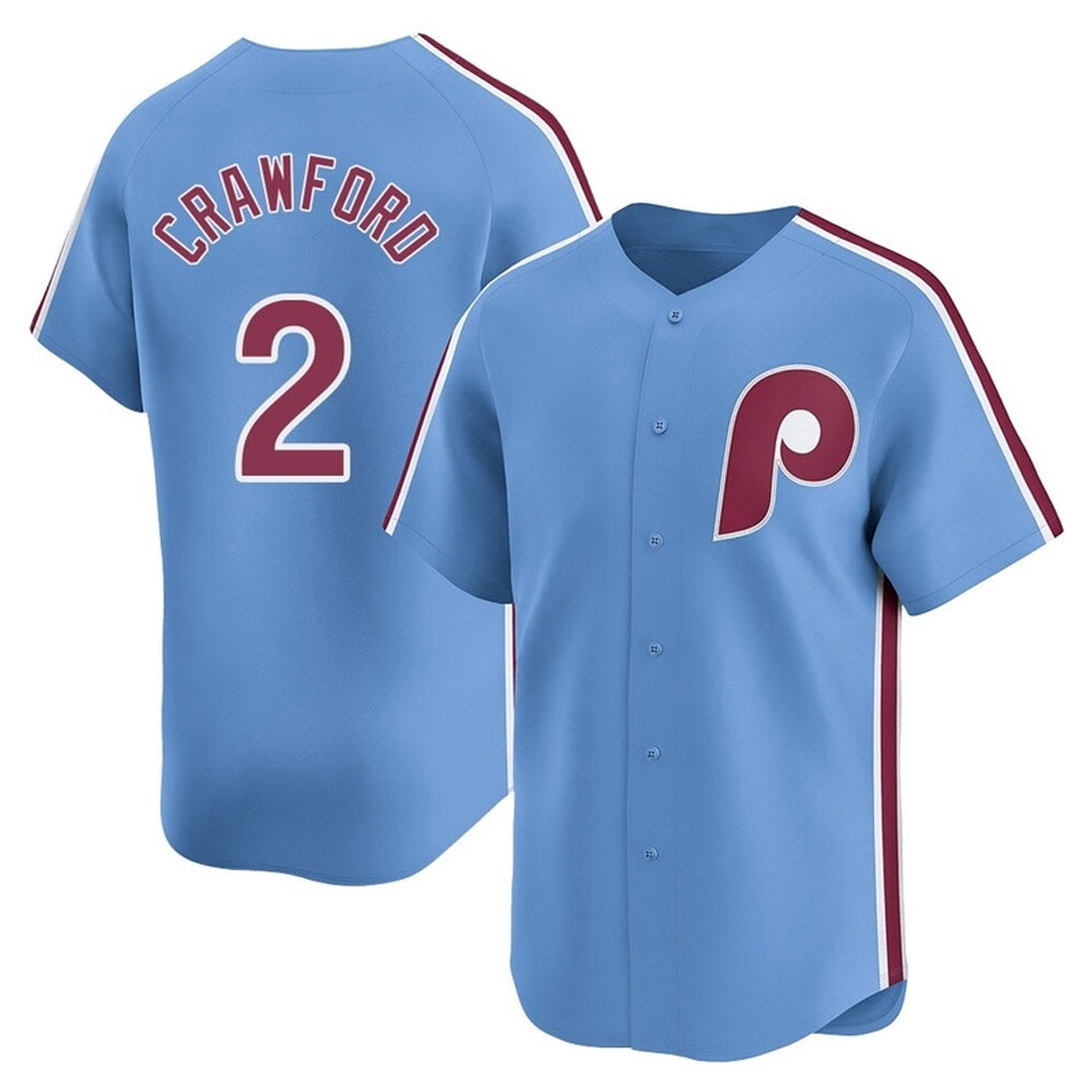 CAdoa P.Phillies #2 Justin Crawford Player Light Blue Game Stitched Jerseys