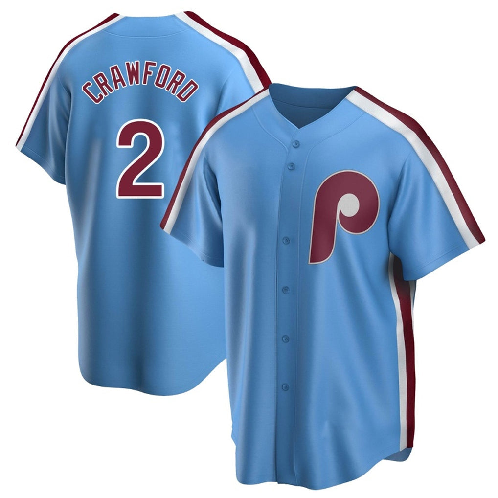 CAdoa P.Phillies #2 Justin Crawford Player Light Blue Home Game Stitched Jerseys
