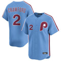 CAdoa P.Phillies #2 Justin Crawford Player Light Blue Home Limited Stitched Jerseys